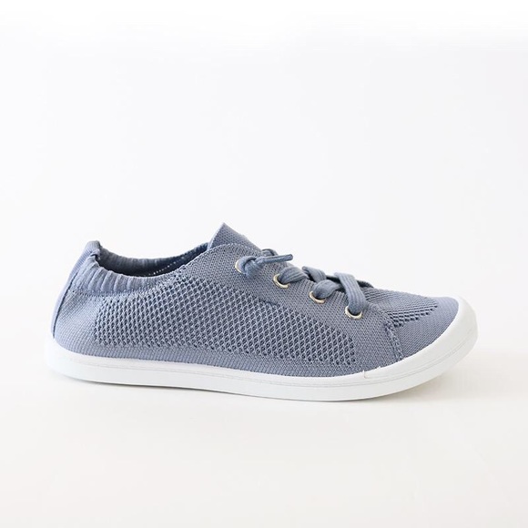 zubin blue mesh knit sneakers - Picture 6 of 8